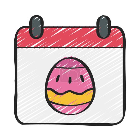 Illustration for Easter Calendar icon, vector illustration - Royalty Free Image