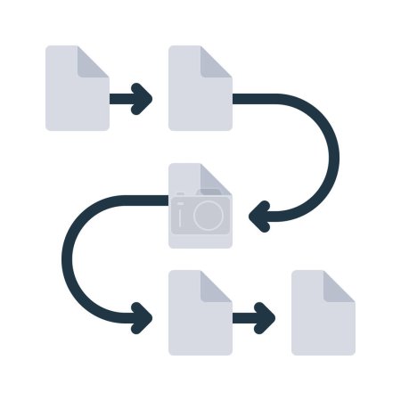 Icône Organisation séquentielle des fichiers, illustration vectorielle