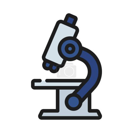 Téléchargez les illustrations : Icône de microscope de laboratoire. illustration simple de l'icône vectorielle de microscope pour le Web - en licence libre de droit