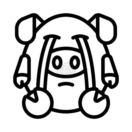 Ilustración de Llanto emoji icono vector ilustración diseño - Imagen libre de derechos