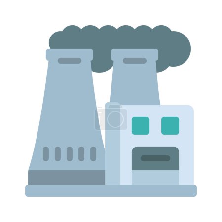 Illustration for Power Plant web icon vector illustration - Royalty Free Image