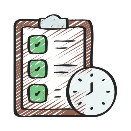 Illustration for Check time with clock icon vector illustration design - Royalty Free Image
