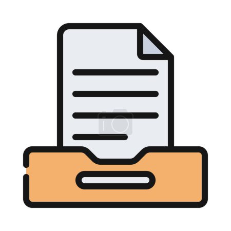 Illustration for Archive File icon, vector illustration - Royalty Free Image