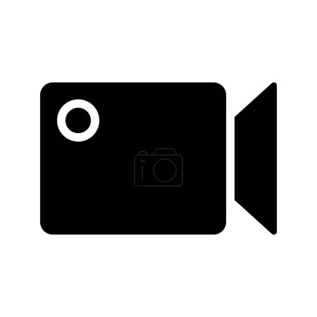 Téléchargez les illustrations : Icône de caméra vidéo, illustration vectorielle - en licence libre de droit