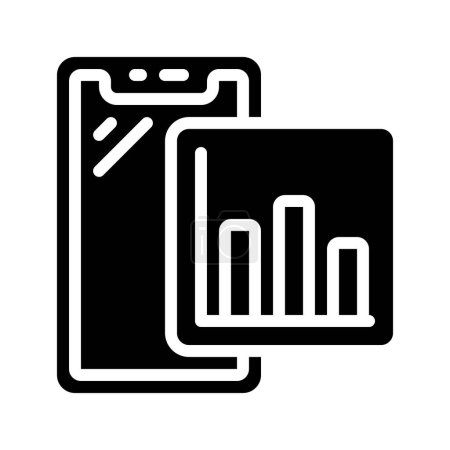 barra de negocio Gráfico icono de datos, ilustración vectorial