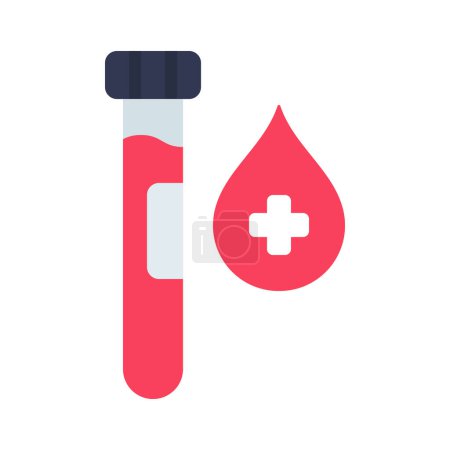 Illustration for Blood Test Tube icon, vector illustration - Royalty Free Image