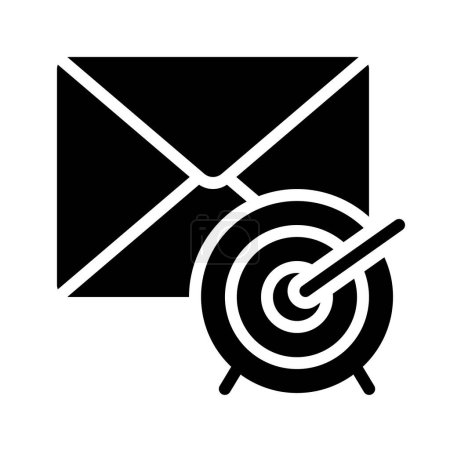 Illustration for Email Goals, Isolated Icon On White Background - Royalty Free Image