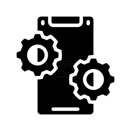 Ilustración de Icono de optimización de aplicaciones móviles, ilustración de vectores - Imagen libre de derechos