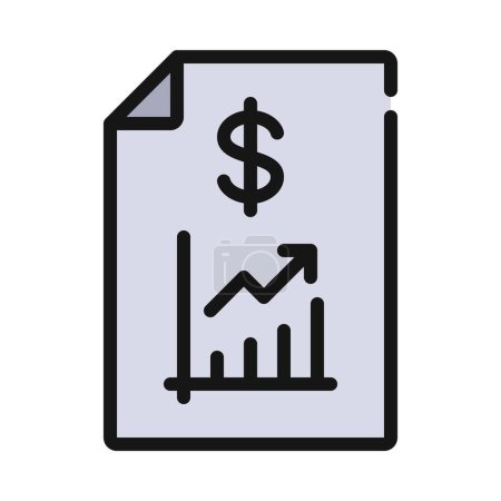 Ficha de Finanzas Icono del documento, vector premium