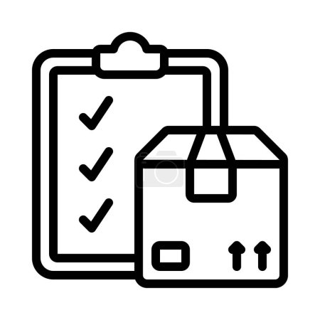 Illustration for Product checklist  vector icon design, illustration - Royalty Free Image