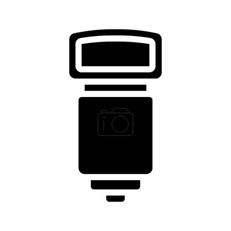 Téléchargez les illustrations : Illustration vectorielle icône flash appareil photo daigne - en licence libre de droit