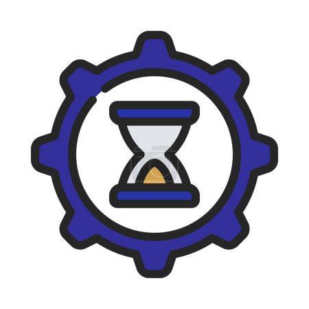 Illustration for Time management icon on white background - Royalty Free Image