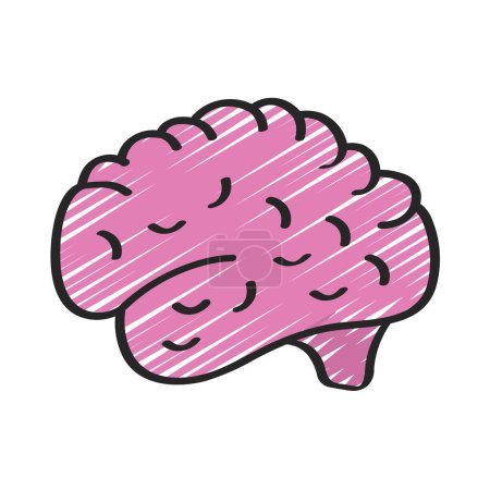 Illustration for Brain vector icon on white background - Royalty Free Image