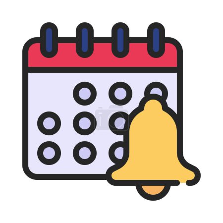 Illustration for Calendar Alerts icon, vector illustration - Royalty Free Image