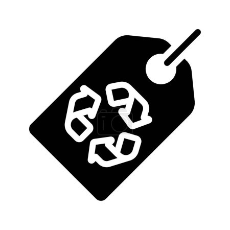 Illustration for Recycle Product Tag icon illustration - Royalty Free Image