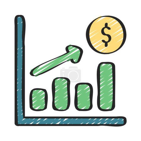 Illustration for Financial Profits icon, vector illustration - Royalty Free Image