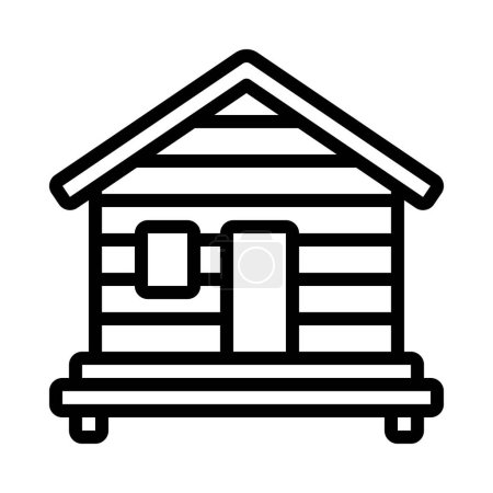 Illustration for Log Cabin icon, vector illustration - Royalty Free Image