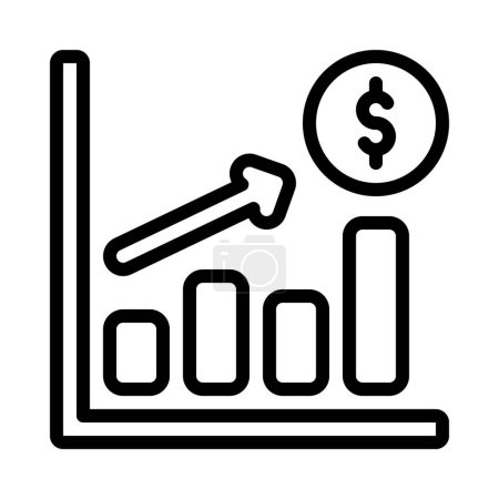 Illustration for Financial Profits icon, vector illustration - Royalty Free Image