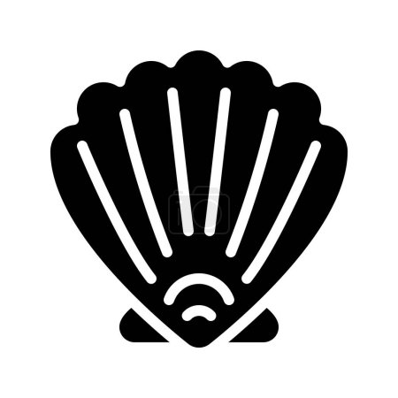 Illustration for Sea shell icon, outline style - Royalty Free Image