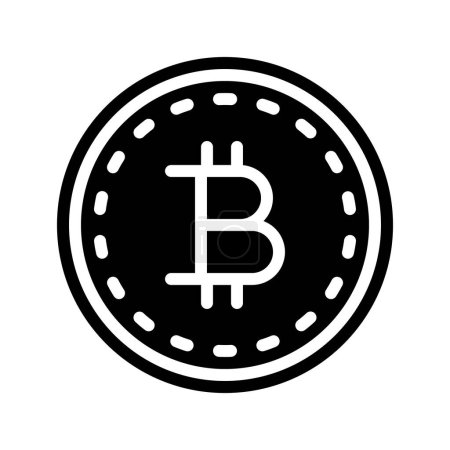 Illustration for Bitcoin coin icon illustration background design - Royalty Free Image