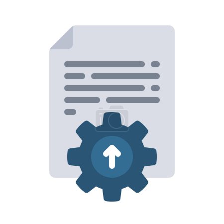 Actualizaciones automatizadas de documentos icono, ilustración vectorial  