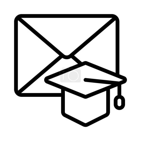 Ilustración de Icono de correo electrónico educativo, ilustración vectorial - Imagen libre de derechos