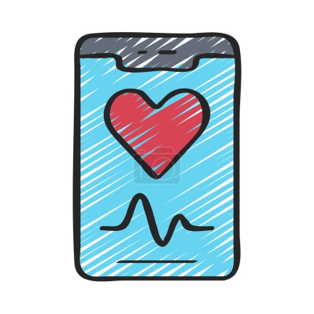 Illustration for Heart message icon vector illustration design - Royalty Free Image