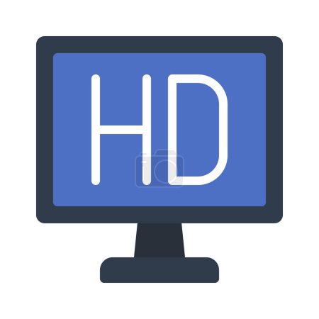 Ilustración de HD TV icono signo vectorial - Imagen libre de derechos