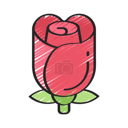 Illustration for Rose flower icon, vector illustration - Royalty Free Image