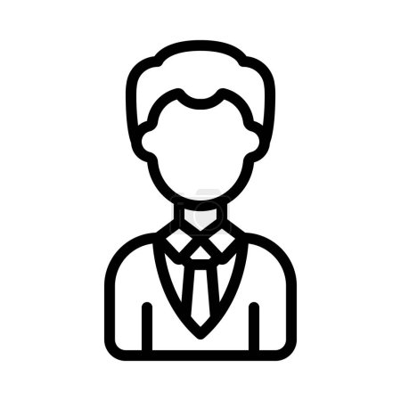 Ilustración de Hombre de negocios icono vector ilustración sobre fondo blanco - Imagen libre de derechos