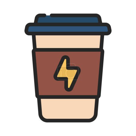 Téléchargez les illustrations : Icône tasse de café, illustration vectorielle design simple - en licence libre de droit