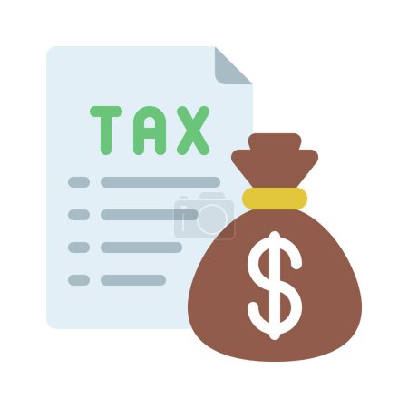 Pay Taxes vector glyph flat icon          