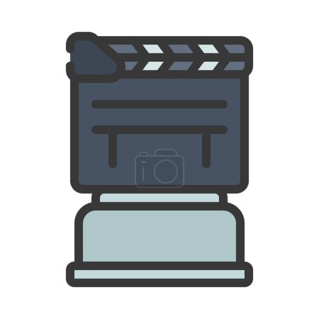 Téléchargez les illustrations : Film Award illustration vectorielle icône web - en licence libre de droit