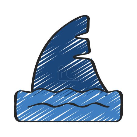 Illustration for Shark web icon vector illustration - Royalty Free Image