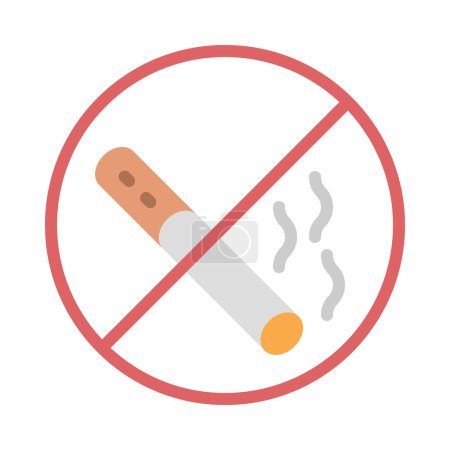 Illustration for No Smoking web icon vector illustration - Royalty Free Image