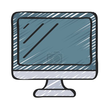 Ilustración de Icono de la computadora, ilustración vectorial - Imagen libre de derechos
