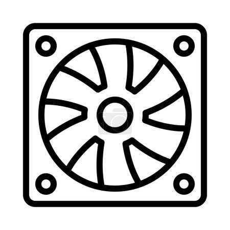 Ilustración de Icono del ventilador del ordenador, ilustración del vector - Imagen libre de derechos