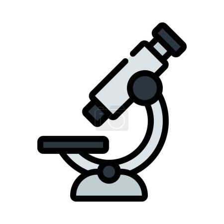 Téléchargez les illustrations : Icône de microscope de laboratoire. illustration simple de l'icône vectorielle de microscope pour le Web - en licence libre de droit