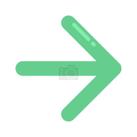 Illustration for Right  direction arrow icon vector illustration - Royalty Free Image