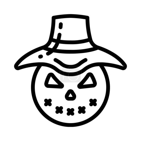 Illustration for Scarecrow web icon vector illustration - Royalty Free Image