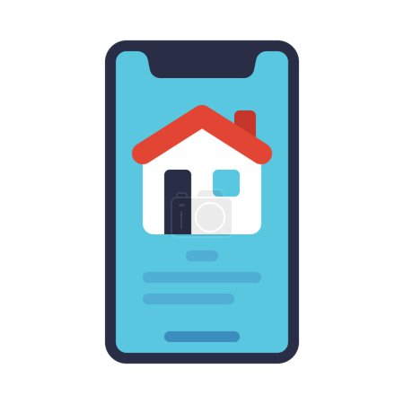 Mobile Property Description icône, illustration vectorielle 