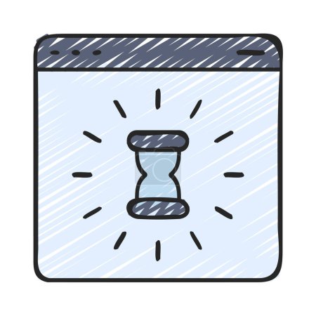 Ilustración de Tiempo de carga icono sobre fondo blanco - Imagen libre de derechos