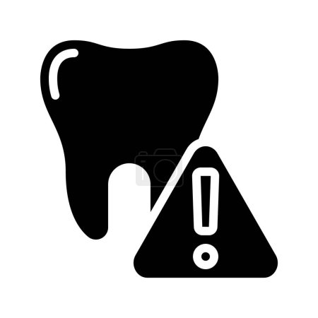 Ilustración de Icono de advertencia de dientes vector ilustración - Imagen libre de derechos