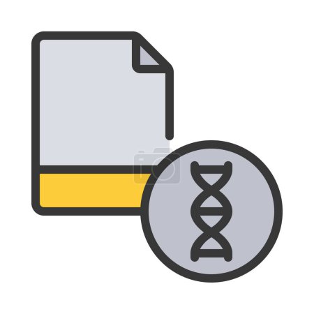 Illustration for DNA File icon, vector illustration - Royalty Free Image