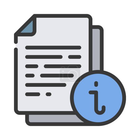 Illustration for Document Info icon, vector illustration - Royalty Free Image