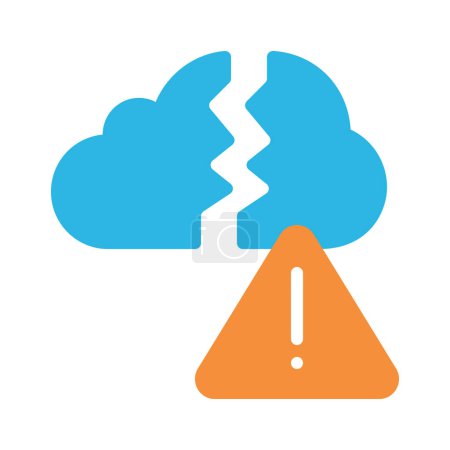 Illustration for Broken Cloud Error Icon, Vector Illustration - Royalty Free Image