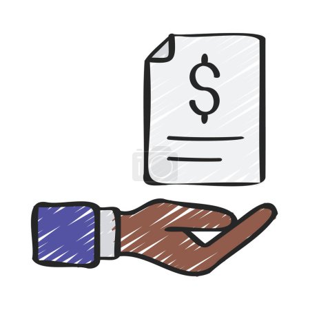 Illustration for Give Financial document icon, vector illustration - Royalty Free Image