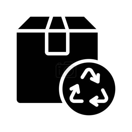 Ilustración de Ilustración de vector de icono de caja de cartón reciclado - Imagen libre de derechos