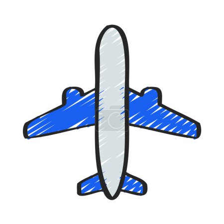 Illustration for Airplane vector icon illustration - Royalty Free Image