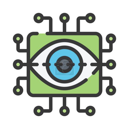 Retina Scan web icon vector illustration
